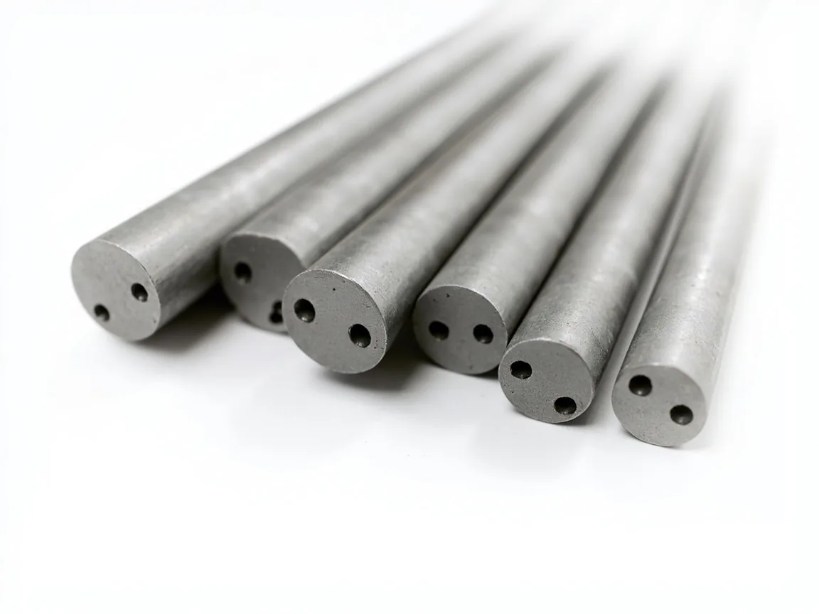 Rods with Coolant Holes – round rods with two coolant holes on each end face